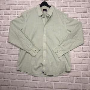 UNTUCKit Slim Fit Wrinkle Free Dress Shirt Men's XL Mint Green Plaid